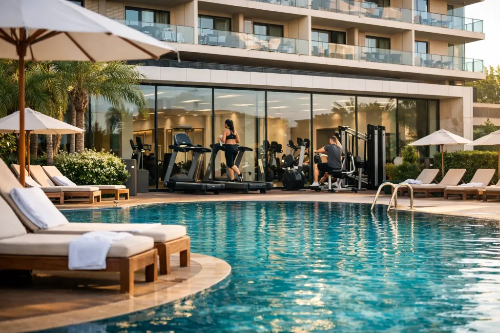 Hotel cu piscină și fitness pentru vacanțe complete